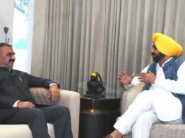 Bhagwant Mann discusses water cess concern with Himachal Pradesh Chief Minister