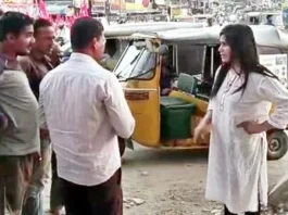 Drunk woman causes disturbance in Jagtial, throws stones at auto-rickshaw driver over fare payment issue.