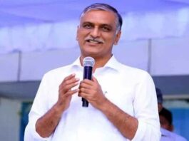 Harish Rao exposes Union Minister's false claims regarding national tag for Kaleshwaram.