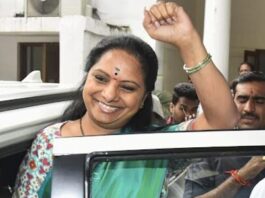 Kavitha, an accused in the Delhi Liquor scam, arrives at ED office for questioning along with other suspects.