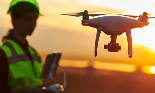 MCD official announces the use of drones for property surveying in industrial areas.