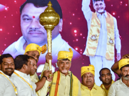 NTR's 'Chaitanya Ratham' draws attention on TDP foundation day celebration.