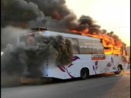 TSRTC Bus Catches Fire in Suryapet, Telangana with No Casualties Reported