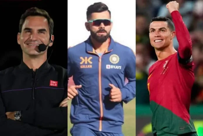 Virat Kohli's response to sitting at the same table with Roger Federer and Cristiano Ronaldo: 