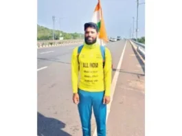 A young person from Mysore successfully completes a six-state walk and arrives in Jajpur