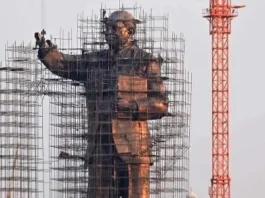 Ministers assess progress of Dr Ambedkar statue construction in Hyderabad