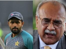 PCB Chairman Najam Sethi Defends Pakistan Captain Babar Azam Amid Criticism, Advocating for Support