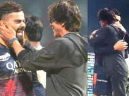 Shah Rukh Khan shares an emotional moment with Virat Kohli as KKR claims victory over RCB at Eden Gardens - Watch the viral video.