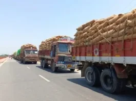 Tension arises due to blockage of AP grain lorries