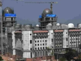 The East gate of the new Secretariat building to be utilized by CM KCR