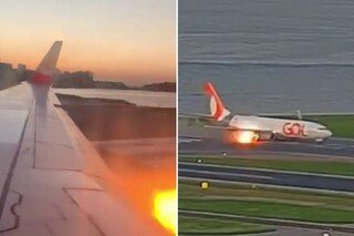 On Cam: Brazil Plane's Engine Catches Fire on Runway Right Before Takeoff