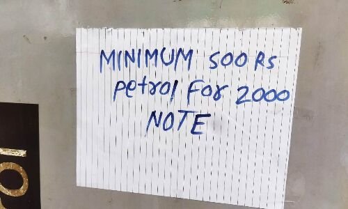 Petrol Pump in Hyderabad Imposes Requirement for Rs. 2000 Note for Purchase of Petrol