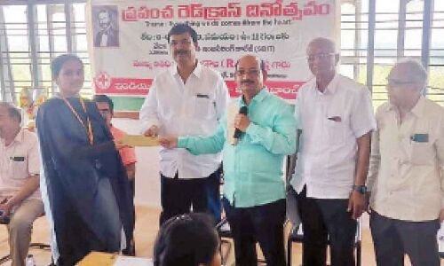 World Red Cross Day celebrated by Swarna Bharathi Institute of Science & Technology in Khammam