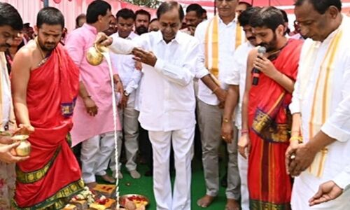 Foundation for Super Specialty Hospital Laid by KCR