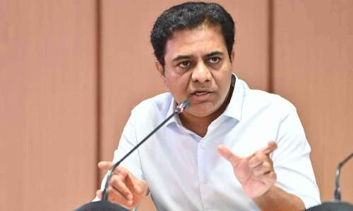 Jagadish's demise: KTR expresses sorrow about Mulugu ZP chairman