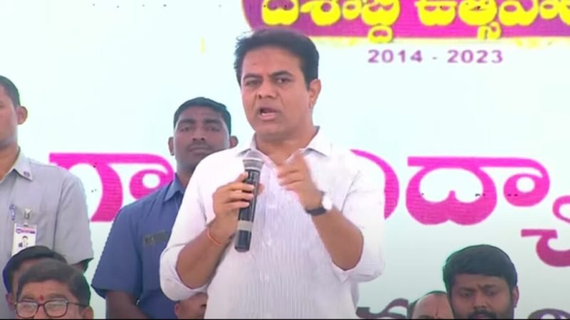 KTR | Minister KTR hoists flag, lays foundation stone at the age of 57