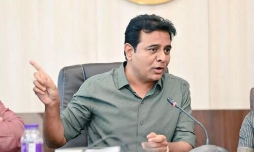 Review meeting chaired by KTR in response to heavy rainfall in Hyderabad