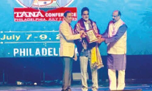 TSBCC chairman honored with Mahatma Jyotiba Phule Award by TANA