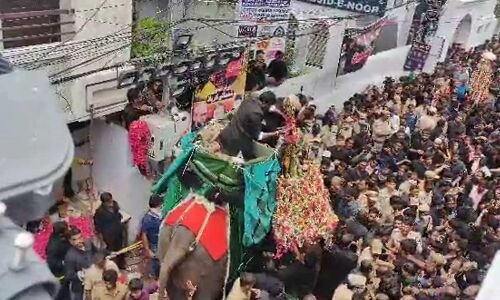 Youm-e-Ashura Commences with Bibi ka Alam Procession