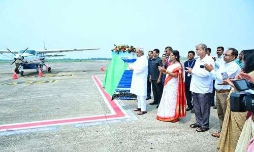 Bhubaneswar-Utkela flight service inaugurated by Naveen and Scindia