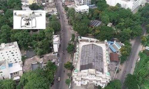 Old City Metro line survey in Hyderabad conducted using drones.