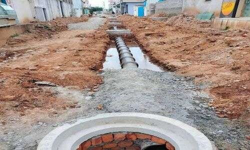 Residents of Jalpally in Rangareddy district initiate road and sewerage works independently
