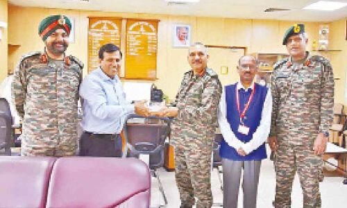 Southern Command Chief Tours Ordnance Factory in Medak