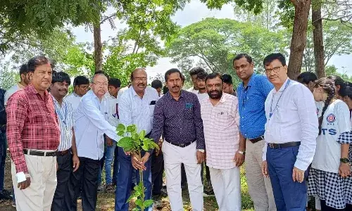 150 saplings planted at Vivekananda Engineering College in Karimnagar