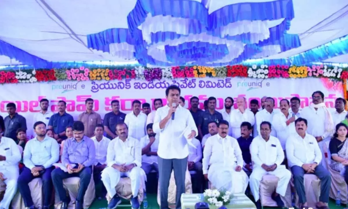 IT Minister KTR Commences Foundation Stone Laying Ceremony in Wanaparthy District