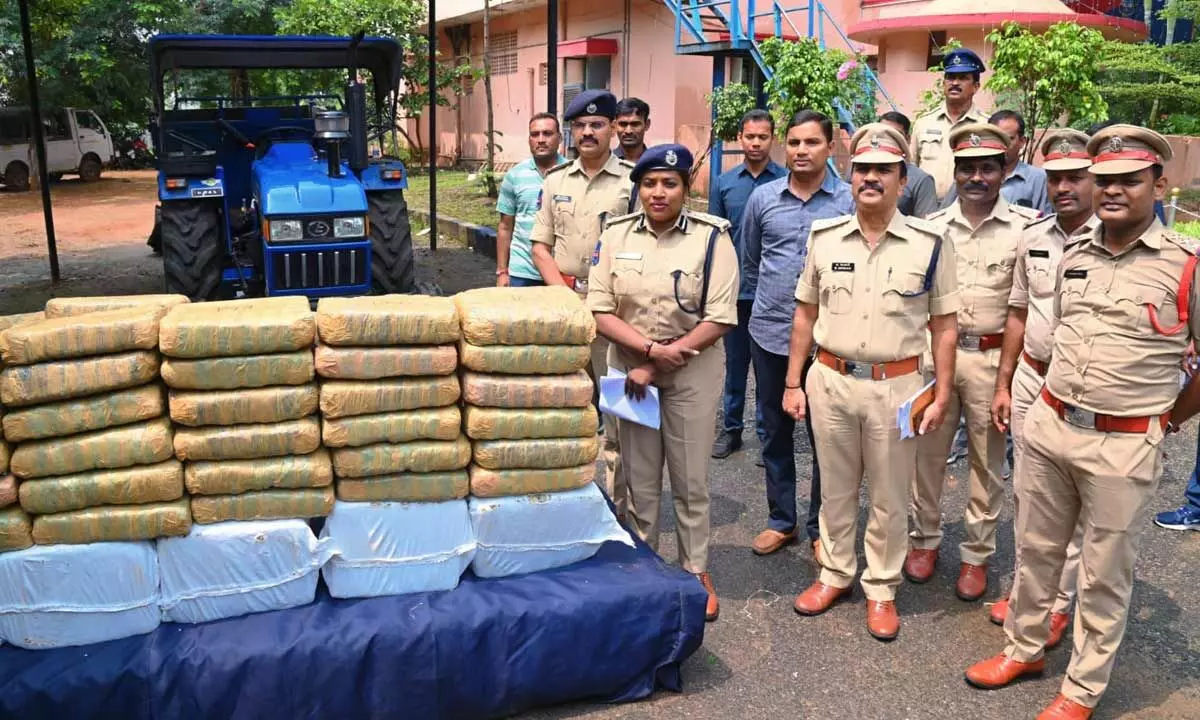 Police confiscate ganja valued at Rs.93 lakhs