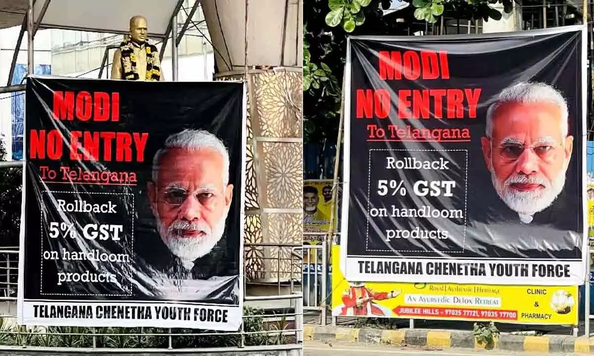 Ahead of PM Modi's visit, Hyderabad witnesses appearance of posters against him