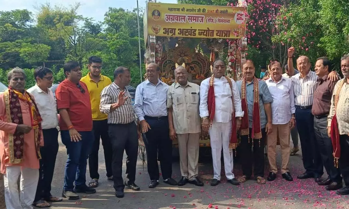 Banjara Hills Welcomes Agra Akhand Jyot Rath Yatra