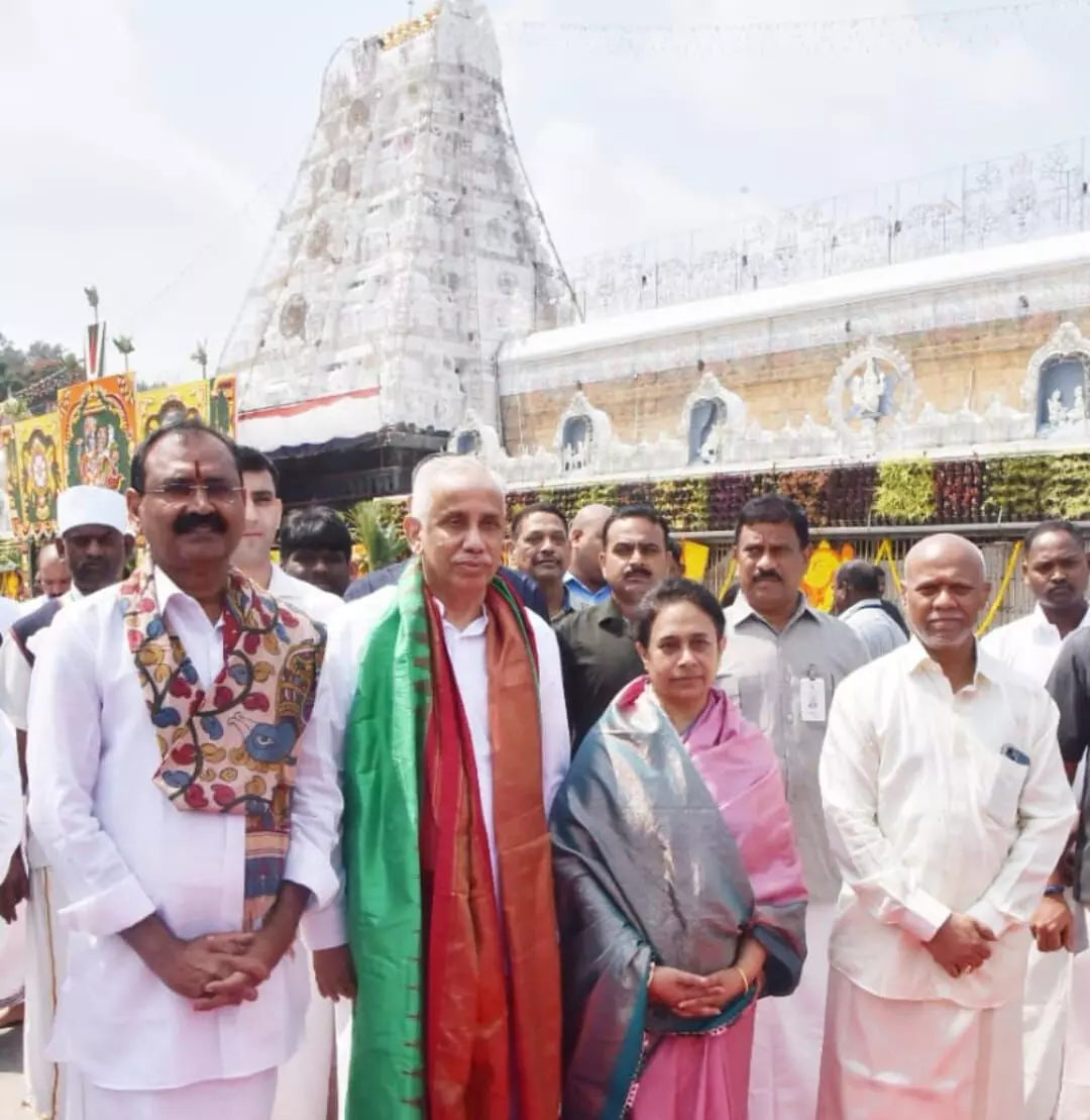 Governor of Andhra Pradesh conducts exclusive prayers at Tirumala