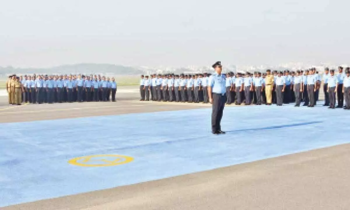 IAF 91st anniversary celebrated at Begumpet Airforce station in Hyderabad