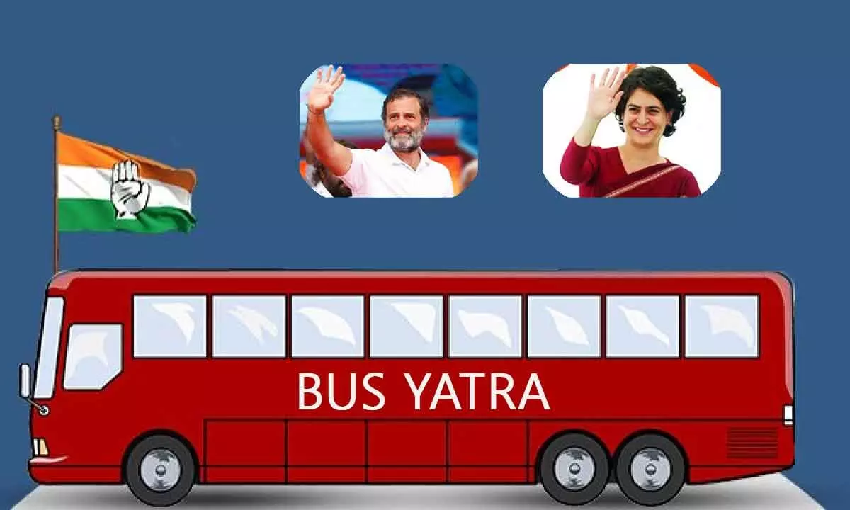 Rahul and Priyanka to Attend Telangana Congress "Bus Yatra" Starting October 18