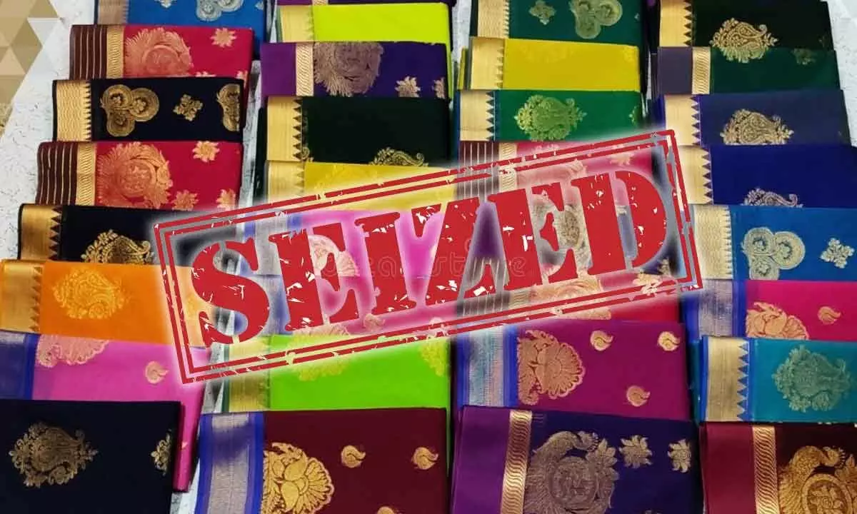 Silk sarees worth Rs 2.25 crore seized by flying squad in Hyderabad