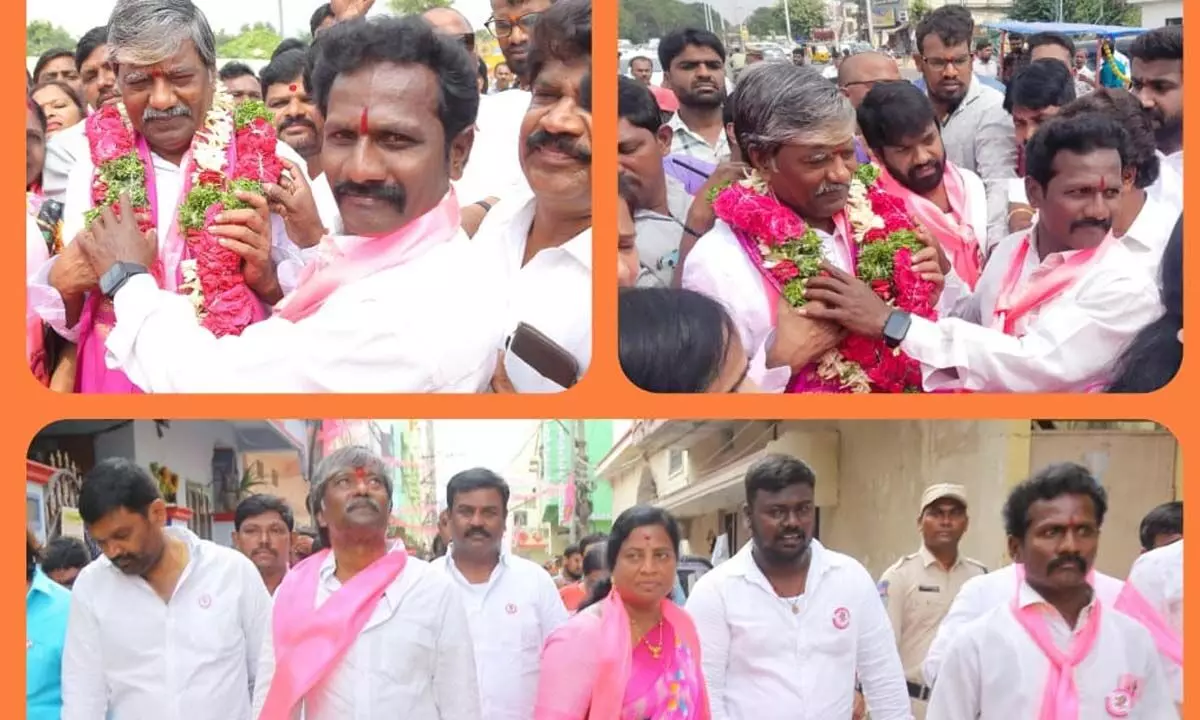 BRS Asks for Votes for Padma Rao in Tarnaka Campaign