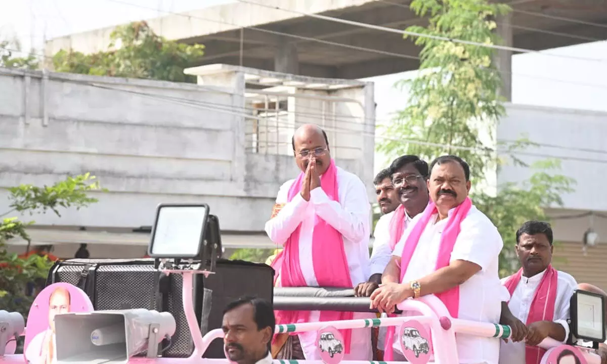 BRS MLA Manchireddy Kishan Reddy Organizes Road Show in Yacharam