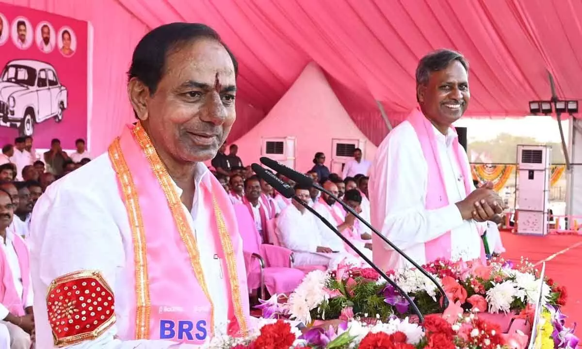 KCR accuses BJP and Congress of conspiring to stop BRS march