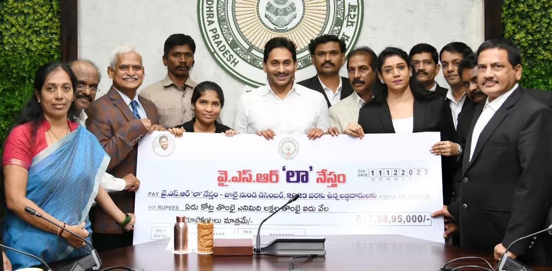 ‘Law Nestham’ scheme: YS Jagan disburses Rs 7.98 crore to junior advocates