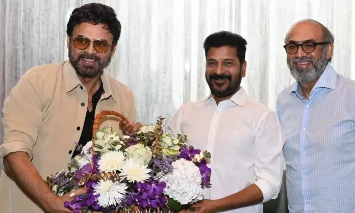 CM Revanth receives a visit from actor Venkatesh