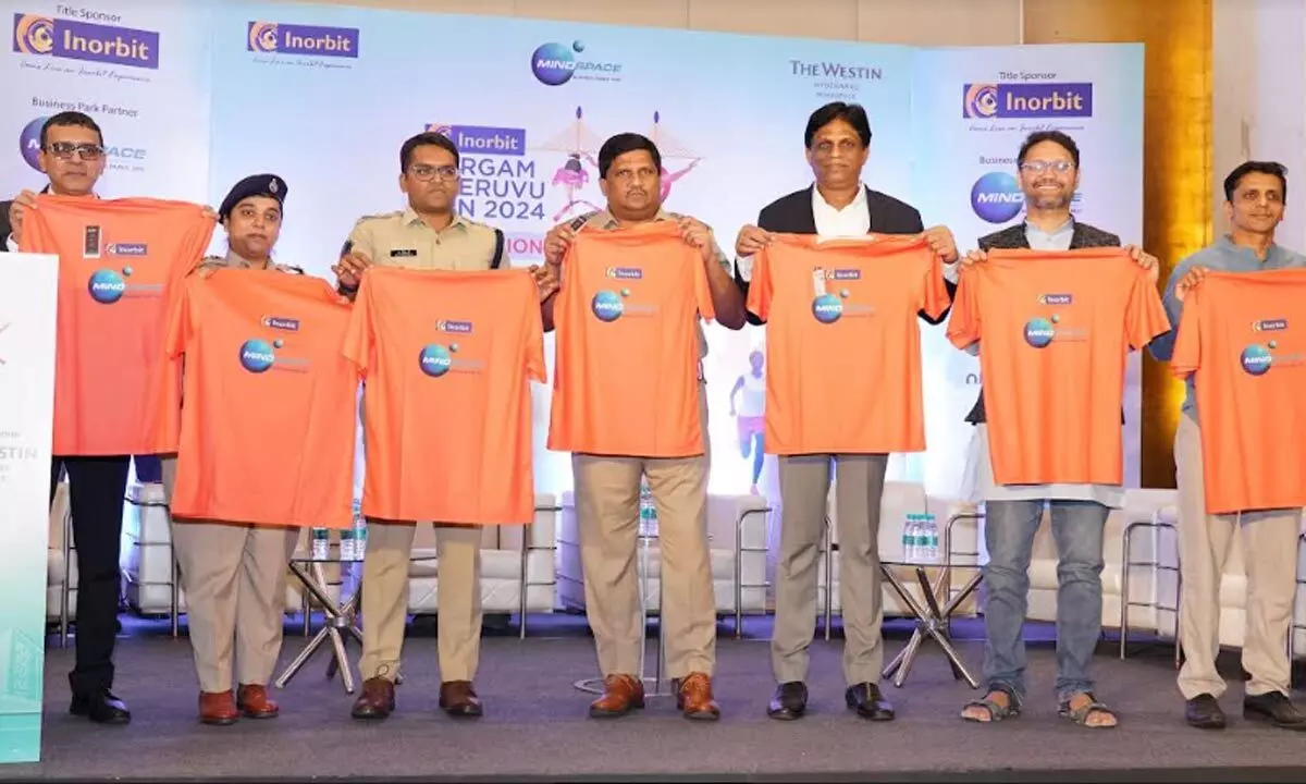 Launch of Race Route, Official T-shirt, Medal, and Charity Bib for Inorbit Durgam Cheruvu Run (IDCR) 2024 at Westin, Mindspace, Hyderabad