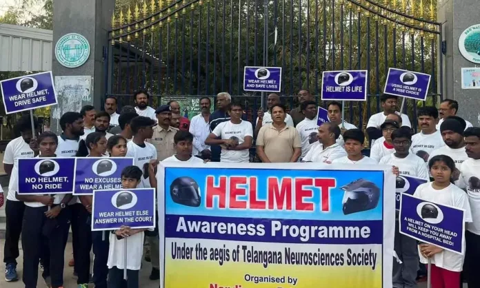 Traffic Police and Doctors Join Forces to Conduct Awareness Programme for Two-Wheeler Riders in Hyderabad