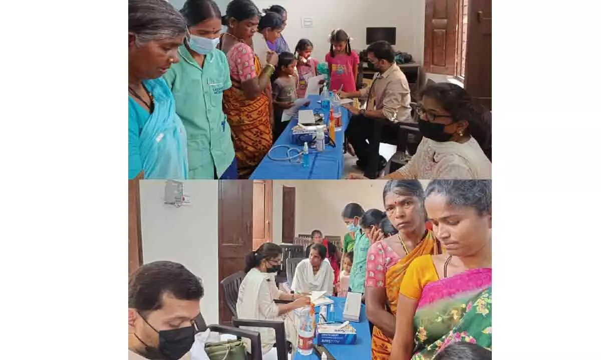 Dr. Uday Kumar and Dr. Shravani organize a Free Health Camp