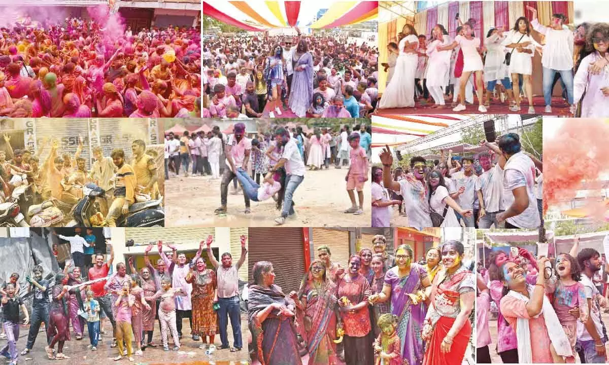 Hyderabad immersed in the colors of celebration