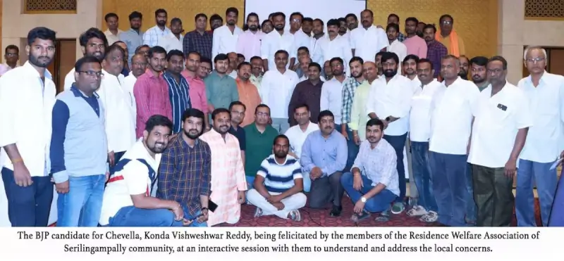 Konda Vishweshwar Reddy Connects with Serilingampally Community, Promises Improved Urban Living Vision!