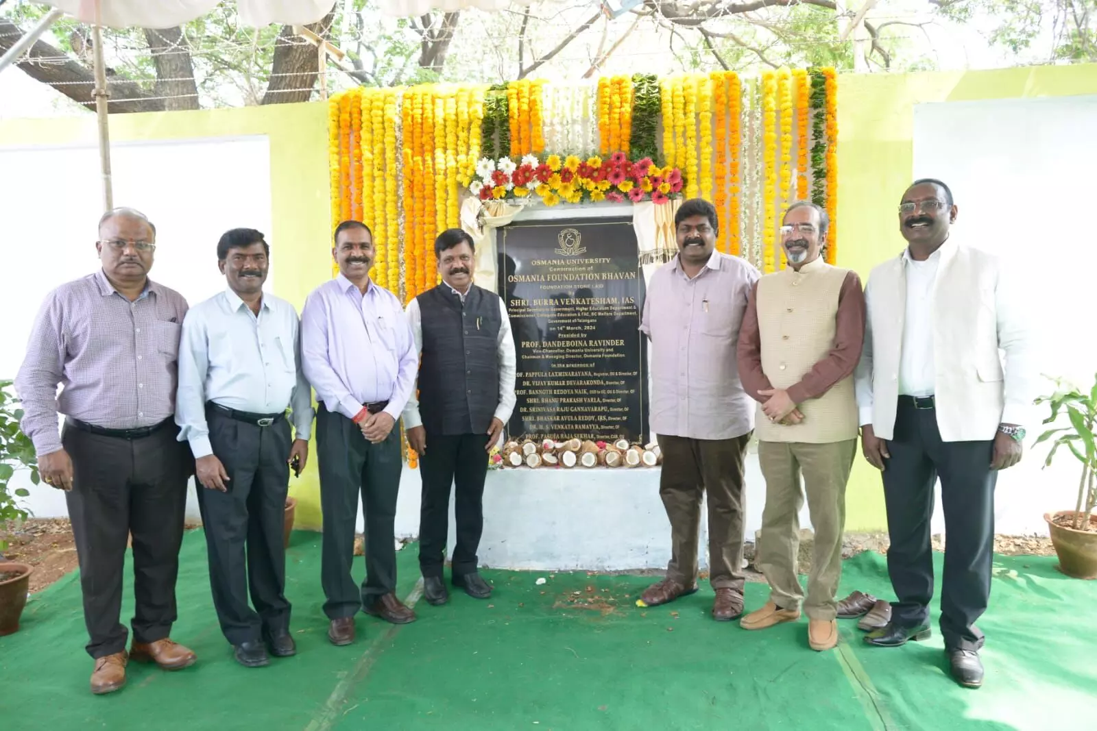 Laying of Foundation Stone for Osmania Foundation Bhavan