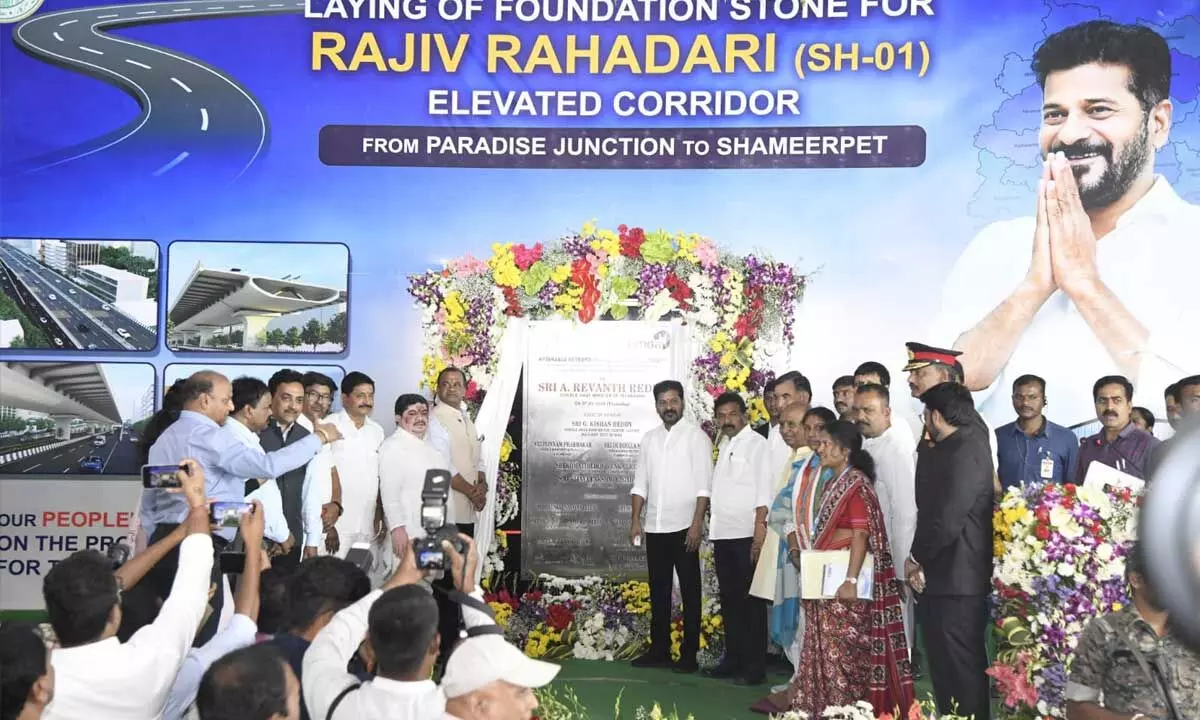 Revanth Reddy initiates elevated Corridor Project in Secunderabad, underscores focus on development objectives