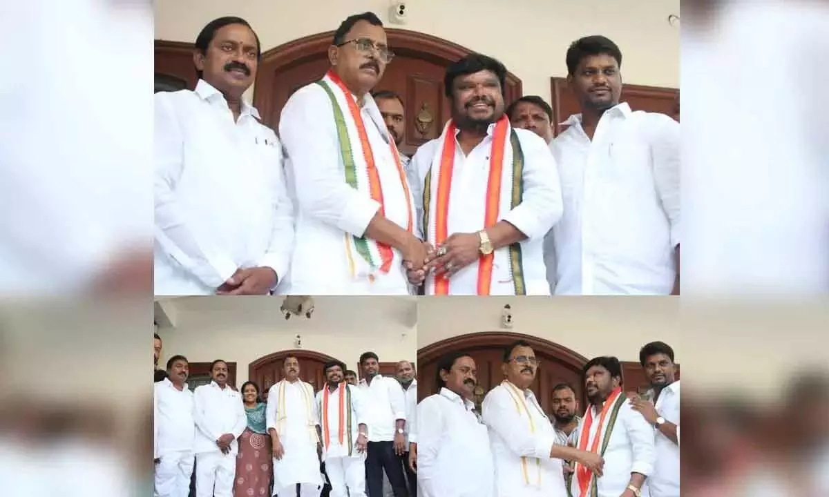 Satish Madiga, a leader from BJP, has joined the Congress party.