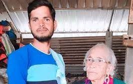 Venkat pictured with his grandmother